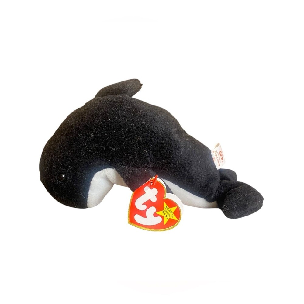 TY Beanie Baby Waves the Orca 1996 Vintage Collectible Original Retired Plush